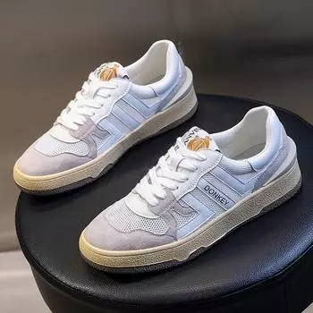 Leather casual single shoes women s spring 2025 new breathable sports little white shoes women s flat bottom transparent net running women s shoes tid 35