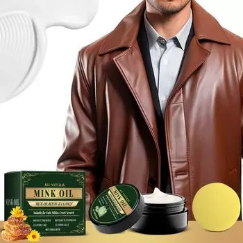 Leather Cleaning And Maintenance Paste Leather Cleaning Paste Leather Shoes Smooth Care Plaster Car Interior(100g*1,sponge*1) One Size зелёный