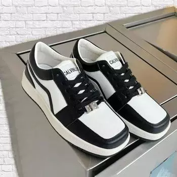 Leather Color Matching Square Shoes Square Toe Low -Top Sneakers New Thick Bottom Casual Sports Wild Small White Board Shoes Women 35 красный