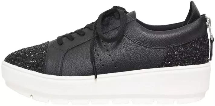 leather combination sneakers VN81693 Black Black cm [View] Lace-up Women s 23.0