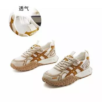Leather Daddy Shoes Women 2025 New Summer Breathable Mesh Sneakers Women s Casual Versatile Retro Forrest Gump Shoes Women 34