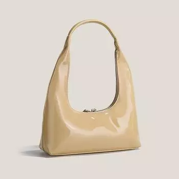 Leather Dumpling Bag Ins Niche Design Shoulder Handbag Autumn and Winter Retro Underarm Bag Female красный