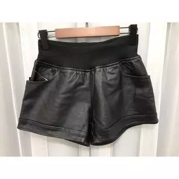 Leather Fashion Casual Leather pants Women clothes Super Short Shorts Trousers with an Elasticated Waist All-Matching Sheepskin Pants Leather pants 3K53 RECOMMENDEND REFERENCE DETAILS DIMENSIONS