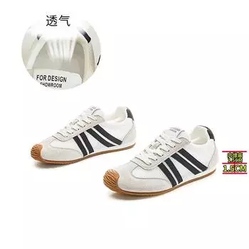 Leather Forrest Gump shoes women s 2025 new summer popular thin leather mesh breathable casual sports moral training shoes flat bottom 35