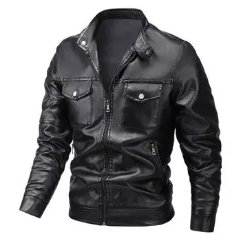 Leather Jacket Men s Leather Jacket Single Casual Jacket Slim Fit Handsome Autumn and Winter XXXXL