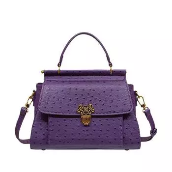 Leather Ladies Handbags with Large Capacity Autumn and Winter High-end Feeling This Year s Popular Bags фиолетовый