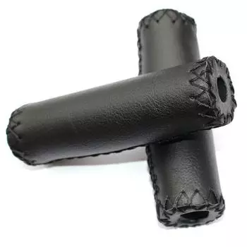 Leather Leather Bicycle Grips Bicycle Handlebar Grips Retro Cycling Grip Vintage Bicycle Grips