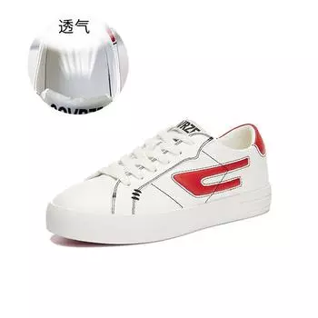 Leather little white shoes women s 2025 autumn new women s flat casual shoes women s sports board shoes versatile fashion women s shoes 35