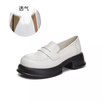 Leather loafers women s 2025 spring and summer new British style small leather shoes women s casual fashion single shoes trendy versatile women s shoe 35