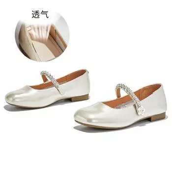 Leather Mary Jane shoes women s 2025 autumn new square head shallow mouth fashion single shoes French small fragrant commuter women s shoes 35
