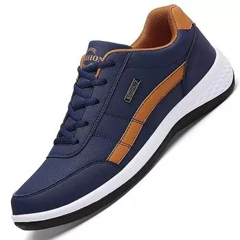 Leather Men rend Casual Walking Vulcanized Shoes Italian Breathable Leisure Male Jogging Sneakers Non-slip Trainers Footwear 38