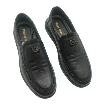 Кожаные мужские кожаные туфли повседневные туфли черные на шнуровке мужские туфли на все времена года мужские туфли 81103 38 чёрный