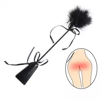 Leather Paddle Spank Whip Tickled Sex Toy Flirting Feather Spanking Paddle Couple