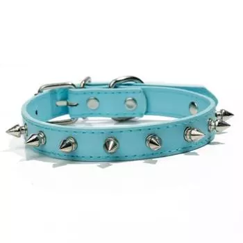 Leather Pet Spiked Studded Collars Cool Pet Neck Strap Comfortable Cat Dog Collar Cats L