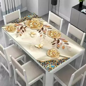 Leather PVC coffee table dining table tablecloth waterproof oil-proof anti-scalding dirt-resistant and wash-free modern simple cute pastoral style 40x60cm белый