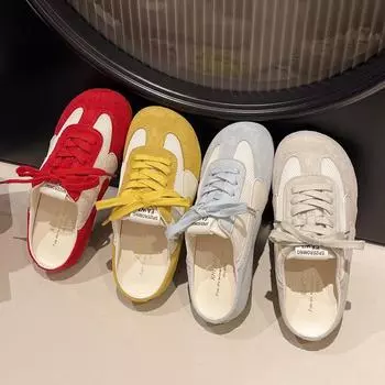 Leather retro inner heightening bag head half slippers women s outer wear women s shoes 2025 spring and summer new mesh Birkencool slippers 35