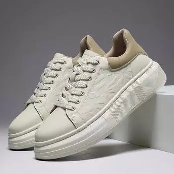 Leather shoes men s summer 2024 new leather breathable casual board shoes men s deodorant height increase one pedal Doudou shoes 38