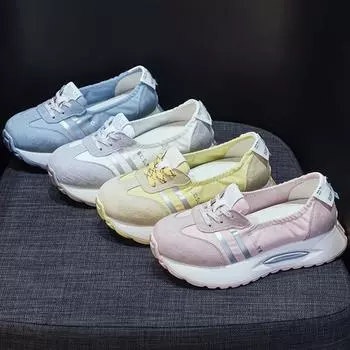 Кожаные туфли женские осенние туфли Daddy Shoes повседневные спортивные туфли на платформе маленькие белые туфли 34 бежевый