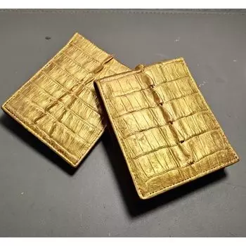 Leather Short Large Capacity Multi-Card Ticket Holder Tuhao gold tail fin