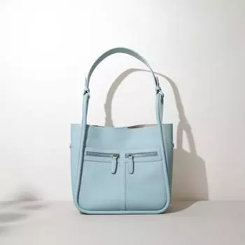 Leather Single-shoulder Bag for Women In Spring and Summer, Niche Texture, Versatile, Large-capacity Commuting Bucket Bag, Crossbody Bag чёрный