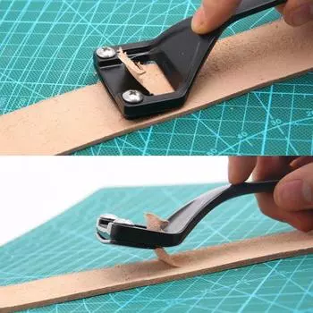 Leather Skiving Knife DIY Leather Craft Cutting Tools Practical Leather Thinning Knife Cutter Accessory one knife with 3 blades