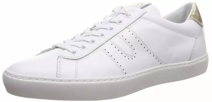 Leather sneakers in White cm [Pantoforadoro] (made Italy) PDO-OPL1_OPL1 25.5 белый
