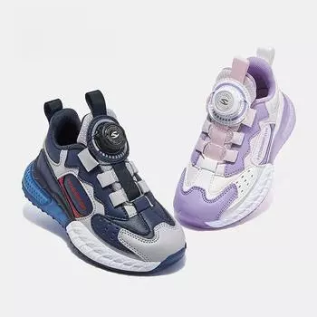 Кожаные весенние и осенние кроссовки для мальчиков Кожаные туфли для папы Низкие туфли на пуговицах для девочек Детская обувь 27