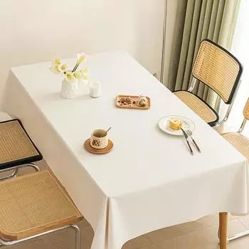 Кожаная скатерть Водонепроницаемая Маслостойкая Накладка на стол Скатерть для Свадебного Банкета Вечеринки Домашний Декор Обеденного Стола 60x120cm белый