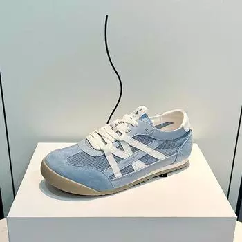 Leather thick-bottomed women s mesh summer new breathable and versatile light sports and leisure color matching 35