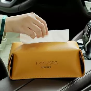 Leather Tissue Box Car Tissue Box Hanging Tissue Box for Bedroom Bathroom Living Room Car Backseat Tissue Case
