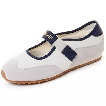 Leather Velcro Mary Jane shoes women s spring new single shoes with soft sole lightweight sports and leisure shoes 35