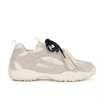 Leather version~ Height-increasing mandarin duck with breathable outdoor platform casual sports shoes for women 35
