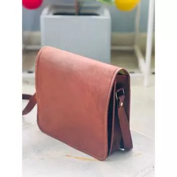 Leather Vintage Laptop Messenger Handmade Briefcase Bag Satchel 9 x 7 x 3 in