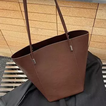 Leather Women s Bag 2 Crossbody Cowhide Bucket Bag Lazy Wind Large Capacity Commuter Shoulder Bag