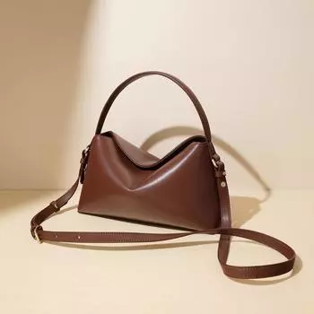 Leather Women s Bag, Boston Bag, High-end Feel, Niche Design, Hand Bag, Shoulder, Crossbody Pillow Bag