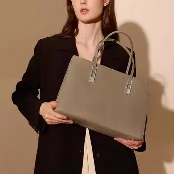 Leather Women s Bag, Large-capacity Commuting Top Layer Leather Tote Bag, Fashionable and Versatile Women s Handbag