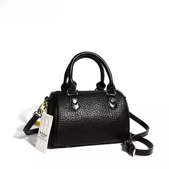 Кожаные женские сумки, простые и модные сумки из кожи-пузырька большой вместимости, Бостон