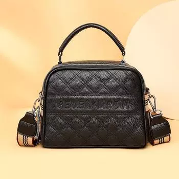 Кожаная женская модная сумка-мессенджер на одно плечо из коровьей кожи первого слоя белый