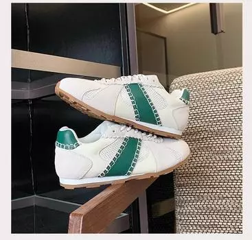 Leather women s new summer thin mesh breathable casual sports board shoes 35