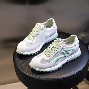 Leather women s shoes summer breathable 2025 new Korean version versatile sports and leisure little white shoes shallow mouth flat sole shoes women 35