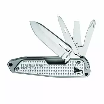 LEATHERMAN Multi Tool FREE T2 Японская гарантия 25 лет [Оригинальный продукт] серебряный