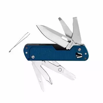 LEATHERMAN Multi Tool FREE T4 [оригинальный японский продукт] 25 лет гарантии LTJ Mark [темно-синий]
