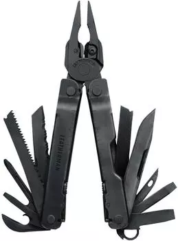 LEATHERMAN Multi Tool SUPER TOOL 300 BLACK Tool 300 with Nylon Case Japanese 25 Year Warranty (Super Black) [Genuine Product]