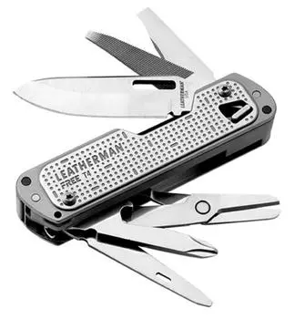 Leatherman YL832686 БЕСПЛАТНЫЙ T4 Мультитул 12 функций из нержавеющей стали (6760)