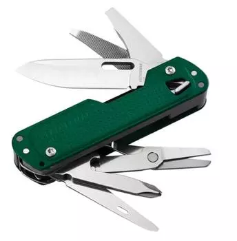 Leatherman YL832875 БЕСПЛАТНЫЙ T4 Мультитул 12 функций Evergreen (9228)