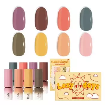 Leav Lazy Days Syrup Gel Nail 8 Color Set