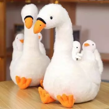 Лебедь для мамы и ребенка, плюшевая игрушка, белый гусь, плюшевая кукла, мягкая игрушка, удобная офисная подушка, украшение для дома и спальни