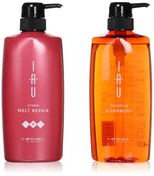 Lebel IAU IAU Очищающий очищающий крем 600 мл Io Cream Melt Repair Treatment 600 мл (Шампунь) & красный