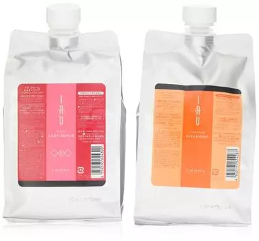 Lebel IAU IAU Очищающий шампунь Clearment 1000 мл Io Cream Silky Repair Treatment 1000 мл Сменный набор и оранжевый