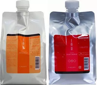 Lebel IAU IAU Очищающий шампунь для волос 1000 мл Io Cream Silky Repair Treatment 1000 мл Сменный набор и